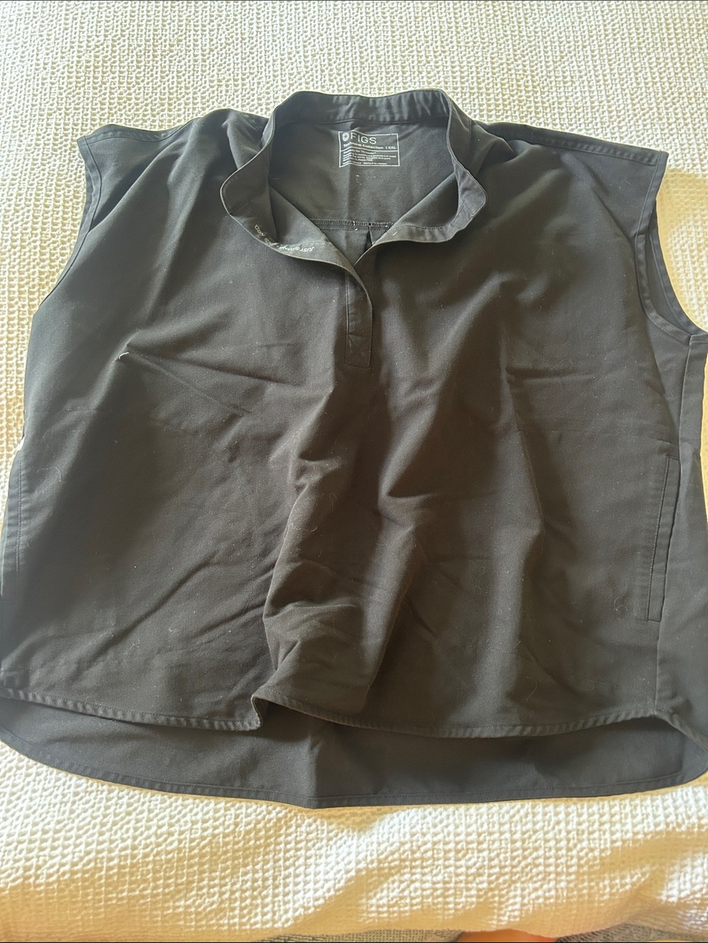 FIGS Black Rafaela Top